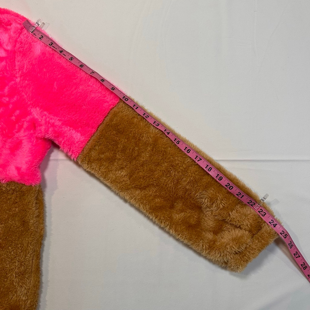 NWT Lilly Pulitzer | Keala Sherpa Popover | Neon Pink Colorblock Half-Zip | M - Picture 10 of 10